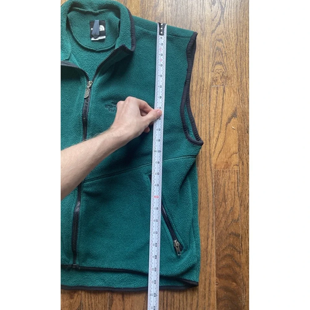 VTG 90s The North Face Vest Mens Size Medium Full Zip Fleece Green USA Made